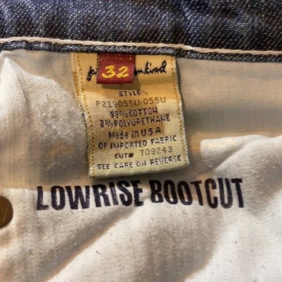 7 For All Mankind 7Fam Low Rise Boot Cut Medium Wash Blue Jeans Size 32 - Picture 16 of 16